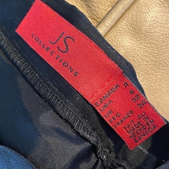 VTG J.S COLLECTIONS Maxi black Skirt Y2K Size 4.Whimsigoth Grunge.Made in Canada - Picture 10 of 11